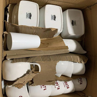 Lot en Gros de Bols et Tasses en Céramique Blanche avec Soucoupes, Vaisselle de Porcelaine, Assiettes et Plats en Carton, Prix Abordable, Vaisselle de Dîner