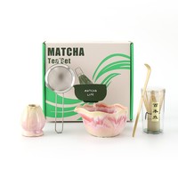 Ensemble Matcha Ramic avec bol à bec verseur et fouet à thé pour la préparation du thé Matcha