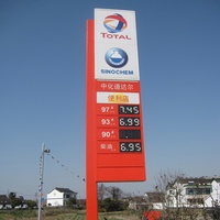 Panneaux de prix de station-service réfléchissants personnalisés, chiffres magnétiques pour l'affichage des prix de carburant