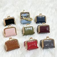 Petite bourse à monnaie personnalisée à motif crocodile, fermeture à clip, mini boîte de rangement portable pour bijoux, étui de voyage de luxe pour collier et écouteurs