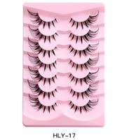 Soie Vison Bande Cils Mince Bande Noire D Curl Faux Cils 3d Naturel Moelleux Cils En Gros Pleine Bande Cils Naturels