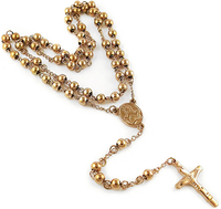 Chapelet religieux collier religieux catholique 4mm 6mm 8mm collier perlé croix marie chaîne chapelet pour la fabrication de bijoux