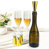 Pas de MOQ pour les mini-dosettes à champagne en plastique réutilisables de qualité alimentaire avec logo personnalisé, pour bouteille de champagne ou de vin