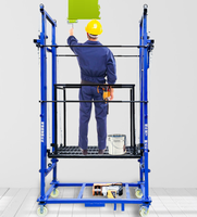Échelle pliante moderne en acier inoxydable, machine de levage électrique pour échafaudage, roues mobiles, marque Xingyaoda, capacité de charge de 800 kg