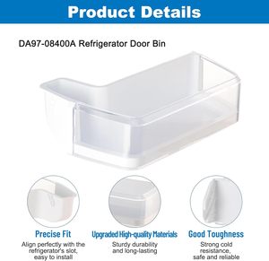 Étagère de porte de réfrigérateur DA97-08400A compatible avec les réfrigérateurs <span class=keywords><strong>Samsung</strong></span>, panier de porte gauche, remplace DA97-08400B DA97-08400C - Product Image 6