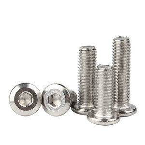 304 Stainless Steel M4 M5 M6 <b>Flat</b> Head Chamfered Hex Socket Furniture Connector Bolts <b>Screw</b> for Furniture Baby Bed Parts - Product Image 4