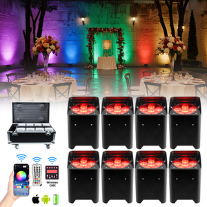 Ngoài trời thông minh DJ S4 IP65 6*12W rgbwa + UV 6in1 pin đám cưới wifi không dây DMX sân khấu LED PAR Đảng uplight - Product Image 6
