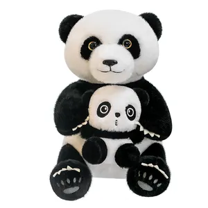 Produit Offre Spéciale peluche personnalisée animal en peluche panda peluche peluche panda en peluche maman avec bébé animaux pour enfants