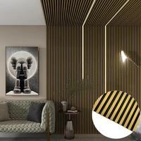 Panneau mural 3D en composite bois-plastique (WPC) couleur or pour décoration intérieure – Vente chaude, moderne, géométrique, étanche, pour usage domestique