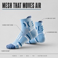 Chaussettes de basketball en gros pour jeunes, bleu clair, coupe basse, en maille, hauteur genou, respirantes, séchage rapide, imprimé léopard, pour le sport et la course en vrac