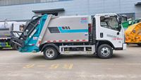 Camion à ordures compacté Foton de 6,5 mètres cubes, 4x2, moteur diesel manuel, chargement arrière, camion à déchets domestiques