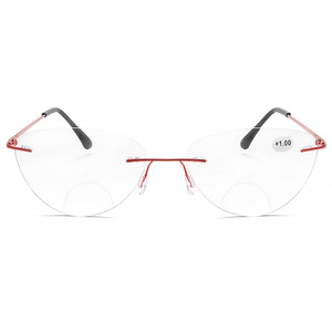 Lunettes de soleil presbytie légères sans monture Minya SG-79 pour femmes, haute <span class=keywords><strong>définition</strong></span>, anti-lumière bleue, dioptrie 0~+4.0, bifocales - Product Image 5