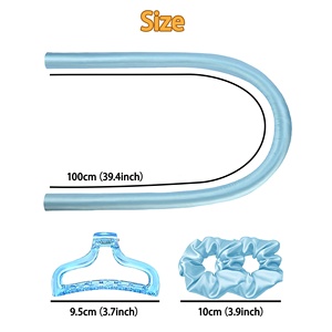 Silk Satin Heatless Hair Curler for Sleep Custom Logo Women's <strong>Automatic</strong> <strong>Curling</strong> Rod Headband - Product Image 2