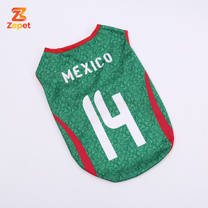 Maglietta per <span class=keywords><strong>Cani</strong></span> Traspirante in Rete Estiva, Maglia da Basket per Animali Domestici, Abbigliamento per <span class=keywords><strong>Cani</strong></span> con Stampa Coppa del <span class=keywords><strong>Mondo</strong></span>, Asciugatura Rapida, Vestiti per <span class=keywords><strong>Cani</strong></span> e Gatti Teddy - Product Image 1