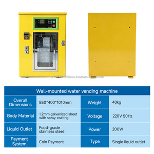 Máquina Expendedora de Agua Comercial de Pared, Fabricada por YISO, Kiosco de Agua Potable de Autoservicio con Monedas/Billetes/Tarjetas - Product Image 2