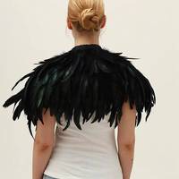 Châle en dentelle à plumes colorées, couleur personnalisable, doux et moelleux, taille personnalisable pour femme, costume de cosplay Halloween/Carnaval
