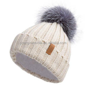 <span class=keywords><strong>Bonnet</strong></span> d'hiver tricoté pour <span class=keywords><strong>femme</strong></span>, couvre-chef avec pompon épais, bonnets à la mode, cadeau pour dame, 2020 - Product Image 2