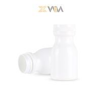 Conteneur cylindrique en HDPE blanc de haute qualité, flacon à pilules de 50 g, soins de santé, avec bouchon à vis