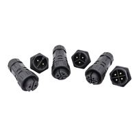 25A Power LED Cable Connector 2 ~ 5Pin Wire to Panel Type M25 Vis Fixation Mâle Femelle Pin Connector IP68 Waterproof Plug