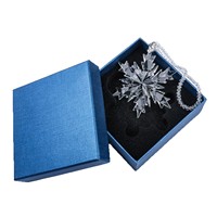 Ornement suspendu en cristal flocon de neige pour voiture, pendentif facetté pour rétroviseur, décoration intérieure automobile hiver Noël, vente en gros