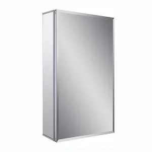 Aluminum Frameless beveled edge mirrors bathroom medicine cabinets with Double Sided Mirror