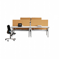 Système de bureau assis-debout électrique à double moteur ergonomique pour 2, 4 ou 6 personnes, idéal pour les bureaux modernes et ouverts