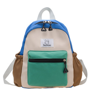 Mochila ligera para jardín de infantes, nueva mochila infantil de colores contrastantes, mochila de lona moderna y linda para bebés - Product Image 4
