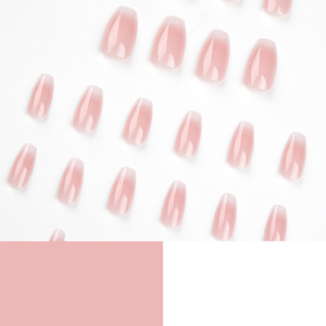 <span class=keywords><strong>Uñas</strong></span> Postizas Autoadhesivas Francesas <span class=keywords><strong>Cortas</strong></span> Cuadradas <span class=keywords><strong>en</strong></span> Degradado <span class=keywords><strong>Rosa</strong></span> y Blanco, Éxito de Ventas Global, para Venta al Por Mayor - Product Image 3