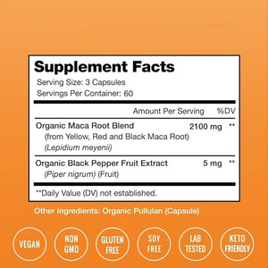 Cápsulas de raíz de Maca orgánica de servicio OEM suplemento de extracto natural de Maca negra para adultos no para mujeres embarazadas - Product Image 5