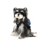PAWSMOMENT Tas Ransel Denim Hewan Peliharaan Model Baru untuk Bichon Frise, Maltese, dan Anjing Kecil Lainnya, Tas Ransel Denim Katun untuk Anak Anjing