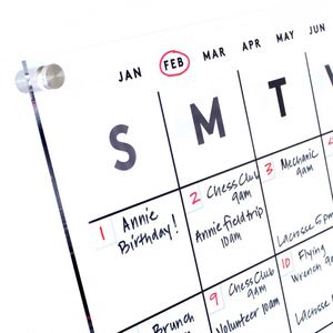 Segno di primavera montato a <span class=keywords><strong>parete</strong></span> grande <span class=keywords><strong>Plexiglass</strong></span> calendario mensile acrilico personalizzato - Product Image 3