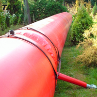 Barrière anti-inondation portable remplie d'eau, barrage tubulaire à installation rapide pour les interventions d'urgence en cas d'inondation