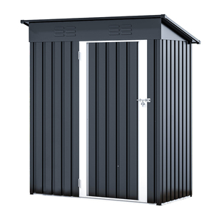 Cobertizo de Almacenamiento para Motocicletas, Ecológico y Sostenible, para Jardín Exterior, 20x10 pies, Garaje Doble, Cobertizo Prefabricado de Acero Galvanizado - Product Image 5