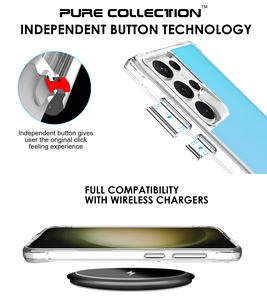 Funda de teléfono de PC dura híbrida de TPU suave ultrafina para Samsung Galaxy S24 Ultra <span class=keywords><strong>S23</strong></span> S22 Plus S21 FE funda trasera de teléfono galvanizada - Product Image 6