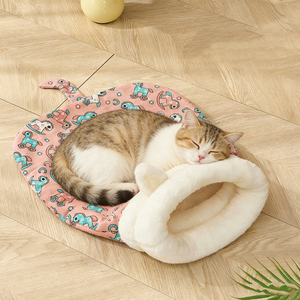 Sac de couchage confortable pour chat en laine d'agneau, nid douillet pour petit <span class=keywords><strong>chien</strong></span> et chaton, couverture chaude pour lit - Product Image 3