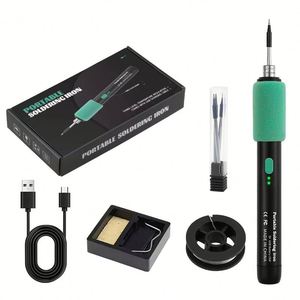 Fer à souder sans fil USB portable 5V15W, mini-outil domestique avec code thermique pour décalcomanies plastiques pour réparation de téléphones portables - Product Image 1