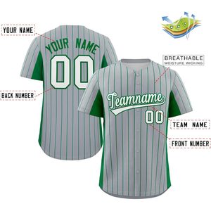 Camiseta de béisbol personalizada con rayas, unisex, manga corta, absorbe la humedad, estampado sublimado, nombre del equipo 00, ajuste regular - Product Image 2