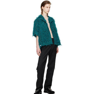 High Quality OEM Custom Shaggy <strong>Shirting</strong> Short Sleeve Loose Fashion Street Wear Men Shirt - Product Image 4