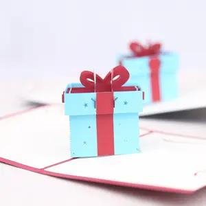 Caja de regalo creativa Kawaii ahuecada, corte láser sorpresa, invitación de Festival de feliz cumpleaños, tarjeta de felicitación de papel Pop-Up 3D, gran oferta