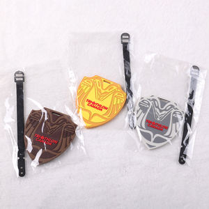 شعار مخصص فاخر شكل درع أصفر بني رمادي علامة أمتعة المطار بالجملة علامات الأمتعة الجوية - Product Image 6