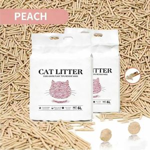 Yüksek Kaliteli Tozsuz Kolay Temizlenen Koku Kontrolü Yapan Kokulu Limon Elma Bebek Pudrası Gül Topaklanan Tofu Kedi Kumu - Product Image 1