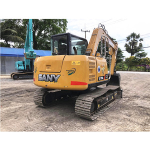 Excavatrice d'occasion SANY SY75C, marque chinoise, 7,5 tonnes, petite excavatrice sur chenilles en caoutchouc, moteur Isuzu, Kawasaki - Product Image 6