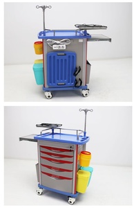 Chariot médical d'urgence ABS pour véhicules <span class=keywords><strong>de</strong></span> sauvetage, avec défibrillation intégrée, pour cliniques et hôpitaux, pour médicaments et matériel <span class=keywords><strong>de</strong></span> premiers secours, économique - Product Image 5