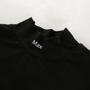 Wholesale Custom Logo Women Fashion Streetwear Sexy <strong>Mock</strong> <strong>Neck</strong> Printing Graphic Ladies Crop <strong>Top</strong> T Shirts - Product Image 4