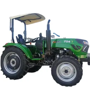 Landbouw Machine Mini Prijs 60hp 4X4 Versnellingsbak 8 + 8 Shuttle Shift Zonnescherm Tractor Voor Boer