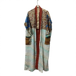 Nuevo Kimono Térmico de Seda con Estampado Floral Paisley, Cuello en V, Cierre con Cordón, Túnica Larga para Playa o Baño para Mujer - Product Image 1