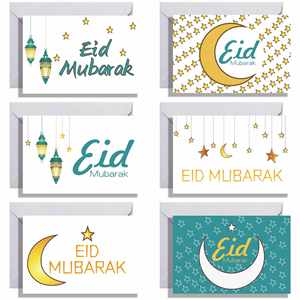 <b>Muslim</b> Party Money Envelopes <b>Gift</b> Holders Ramadan With Envelope Eid Greeting Card Set - Product Image 2