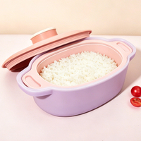 Cuiseur à riz en silicone à faible teneur en sucre, moule exclusif usine, compatible micro-ondes, sans BPA, cuiseur vapeur rapide en silicone pour cuisine domestique