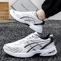 Baskets décontractées respirantes en maille pour couples, à lacets, confortables et légères, chaussures de course tendance pour hommes avec blocs de couleur, idéales pour l'été