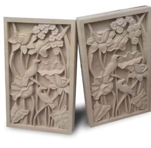Modern Marble Limestone Wall Relief Custom Design Handmade Carved 3D Sculpture Outdoor Villa Home Decor Art - Product Image 2